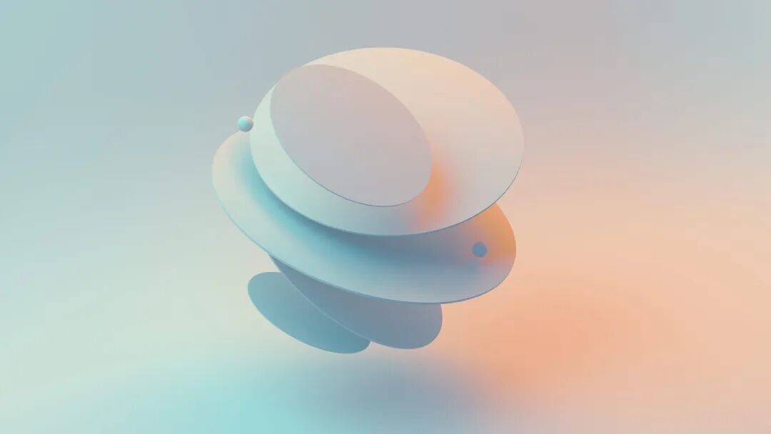 blue and white round illustration